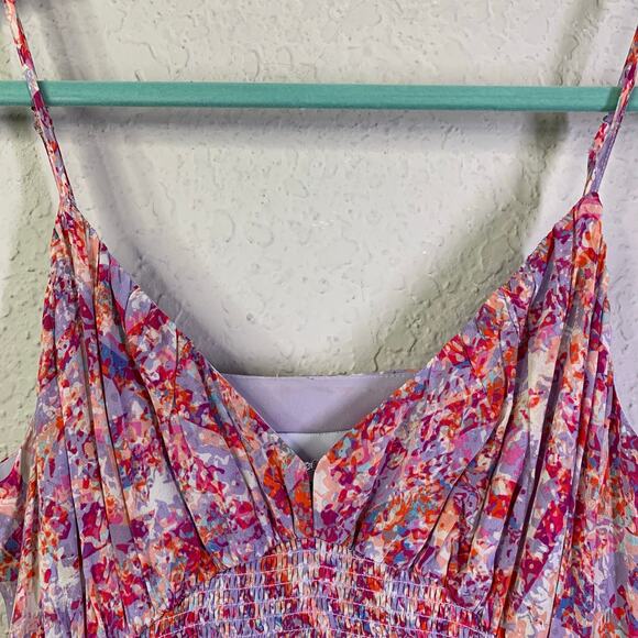 GILNER FARRAR Dress Medium Amelie Kaleidoscope Smocked Corset Waist Lined - Picture 4 of 14